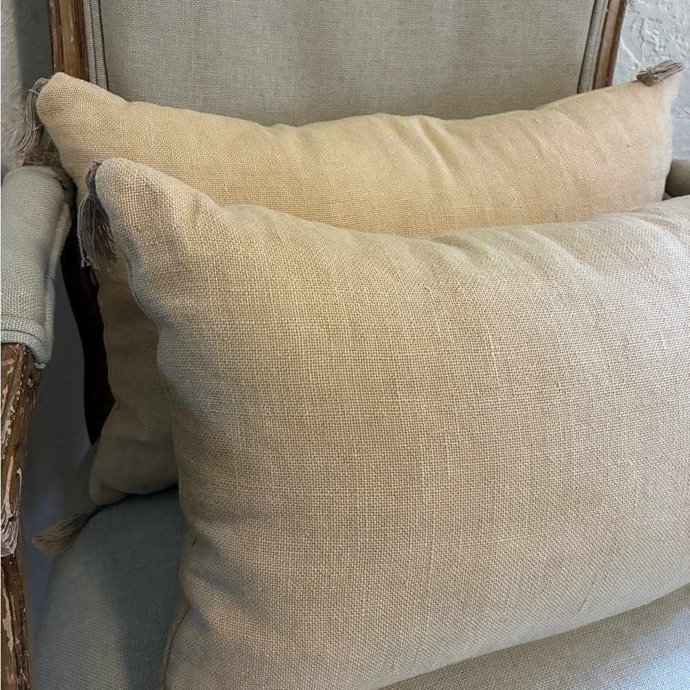 Target Threshold Washed Linen Lumbar Pillows Pair - Yellow Gold